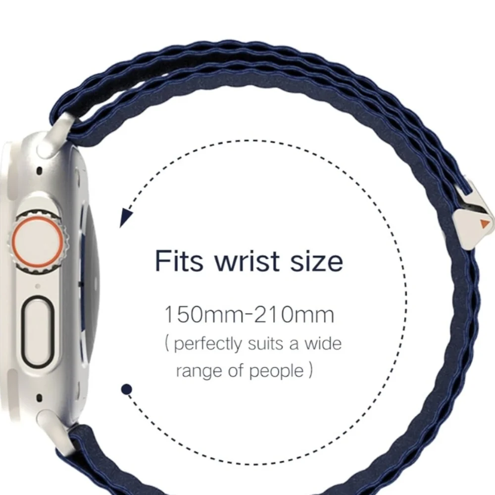 Navy blue Nylon Sport Band Compatible With Apple Watch